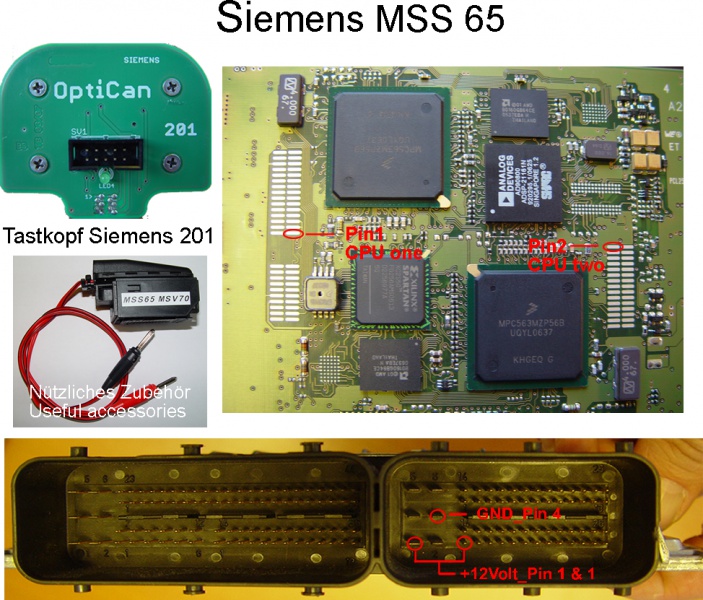 Siemens MSS 6x pinout diagram 1